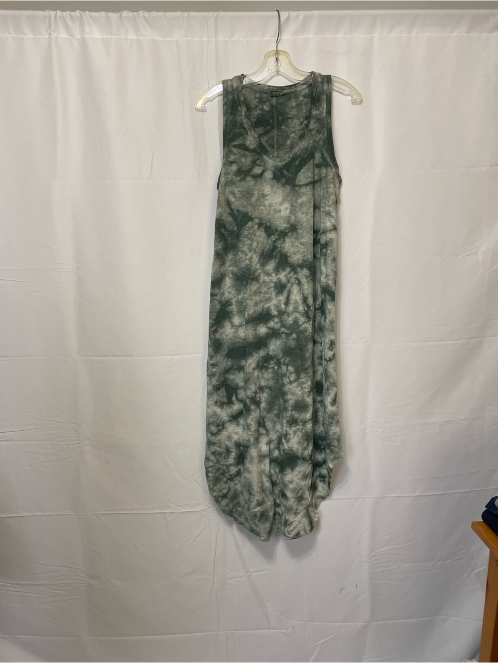 GAP Sleeveless Tie-Dye Maxi Dress Green & White Womens Medium